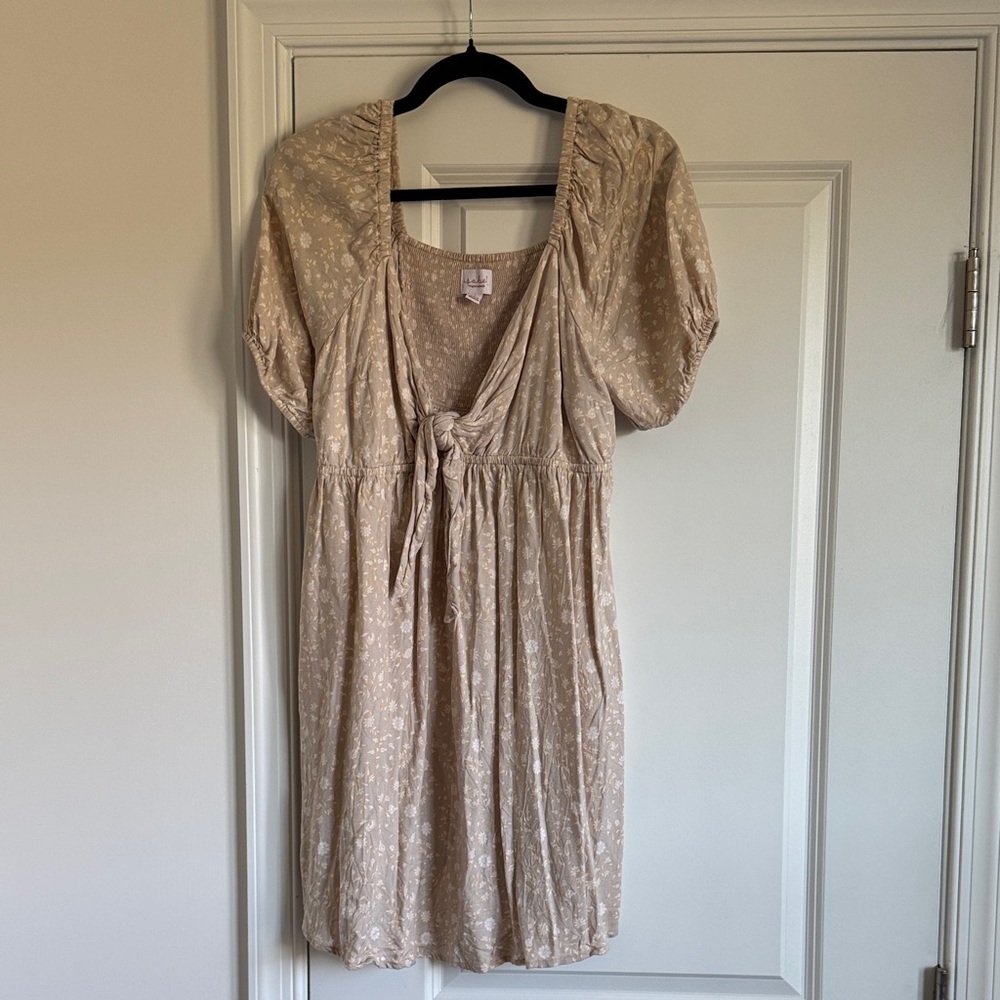 Isabel Maternity by Ingrid & Isabel Tan Mini Dress